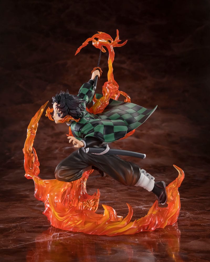 Demon Slayer: Kimetsu no Yaiba FiguartsZERO Statua in PVC Kamado Tanjiro (Sword Guard Ver. di Kyojuro Rengoku) 19 cm