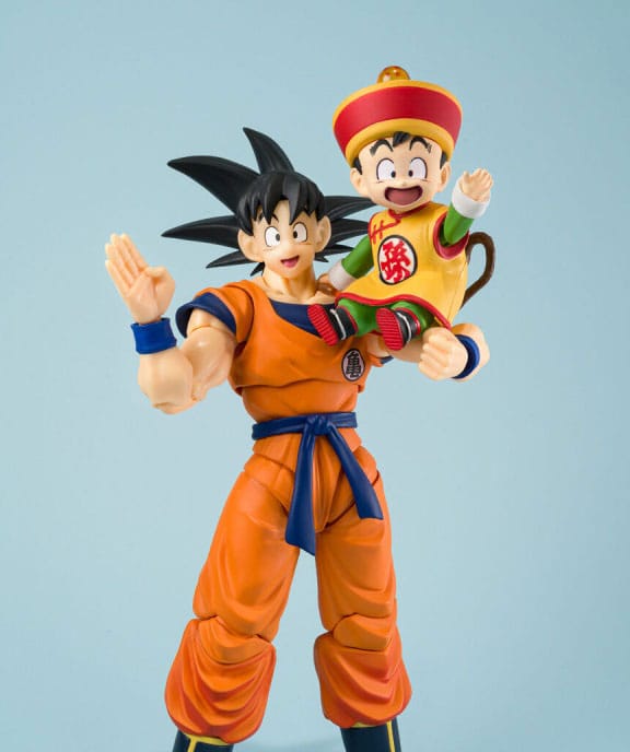 Dragon Ball SHFiguarts Action Figure Son Goku &amp; Son Gohan Kid &amp; Kintoun 14 cm &amp; 6 cm