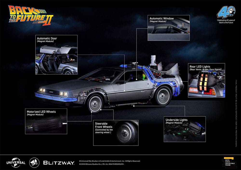 Back to the Future II Premium UMS vehicle 1/6 Time Machine 74 cm