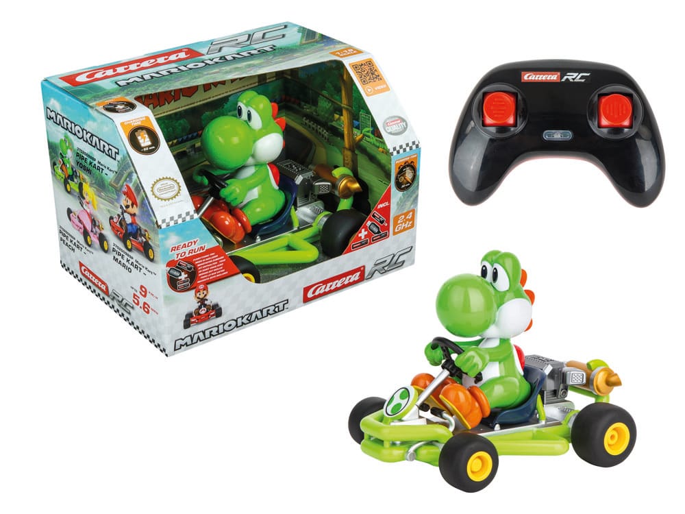 Super Mario Kart RC 1/18 2.4GHz Pipe Kart Yoshi Remote Controlled Car