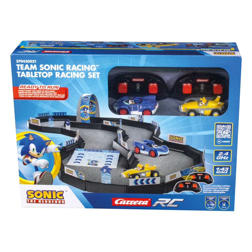 Sonic the Hedgehog RC remote-controlled Car 1/43 2.4GHz Tabletop Racing Set