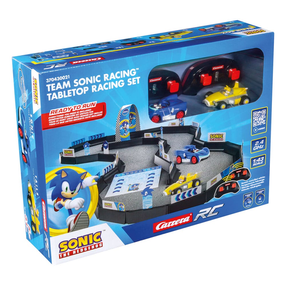 Sonic the Hedgehog RC remote-controlled Car 1/43 2.4GHz Tabletop Racing Set