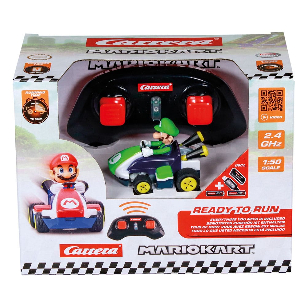 Super Mario Kart RC 1/50 2.4GHz Mini Luigi Remote Control Car