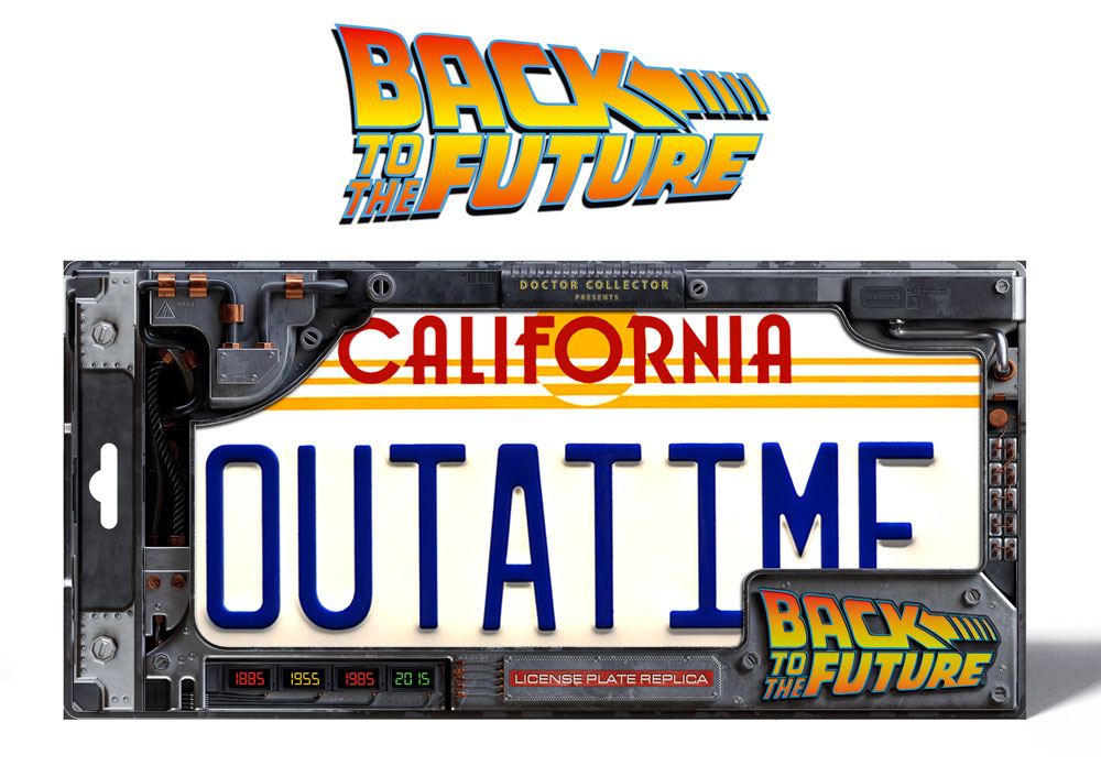 Replica 1/1 della targa DeLorean 
