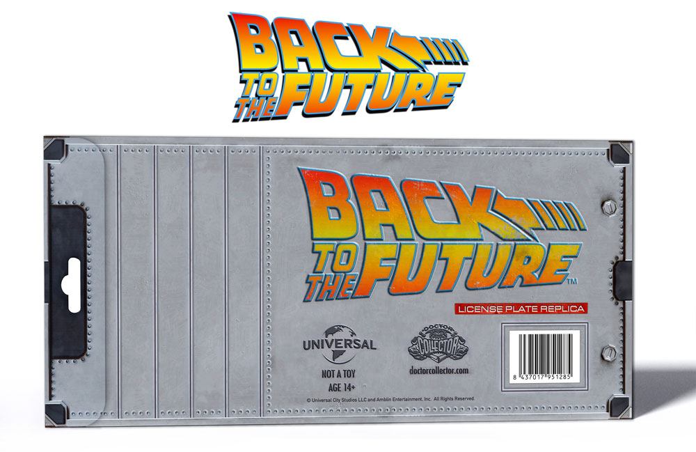 Replica 1/1 della targa DeLorean 
