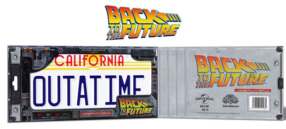 Replica 1/1 della targa DeLorean 