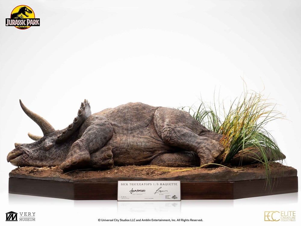 Jurassic Park Maquette 1/8 Sick Triceratops 96 cm
