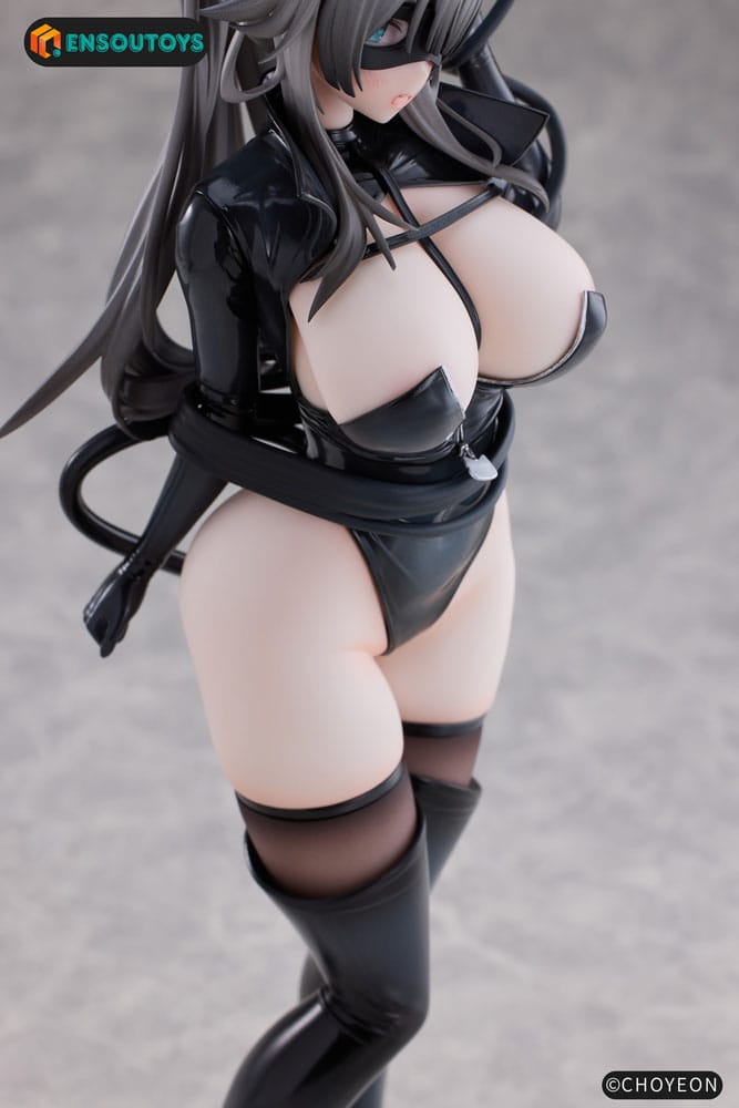 K Pring Original Character Statue 1/6 Cat Woman Happy-chan Different Color Edition 27 cm