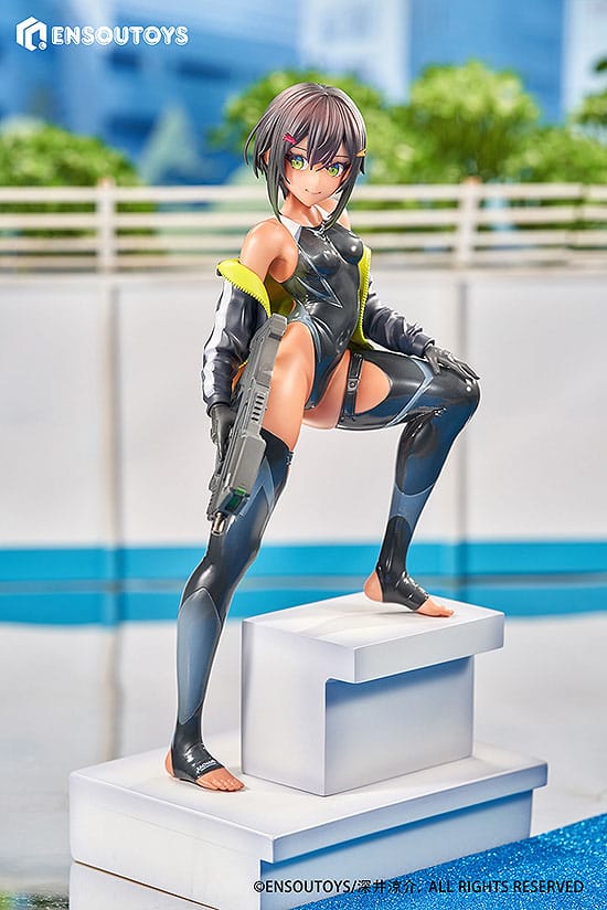 Statua di Arms Note 1/7 Swim Team Bucho-chan 22 cm