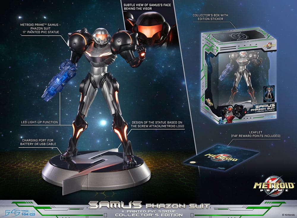 Metroid Prime PVC Statue Samus Phazon Suit Collector's Edition 28 cm