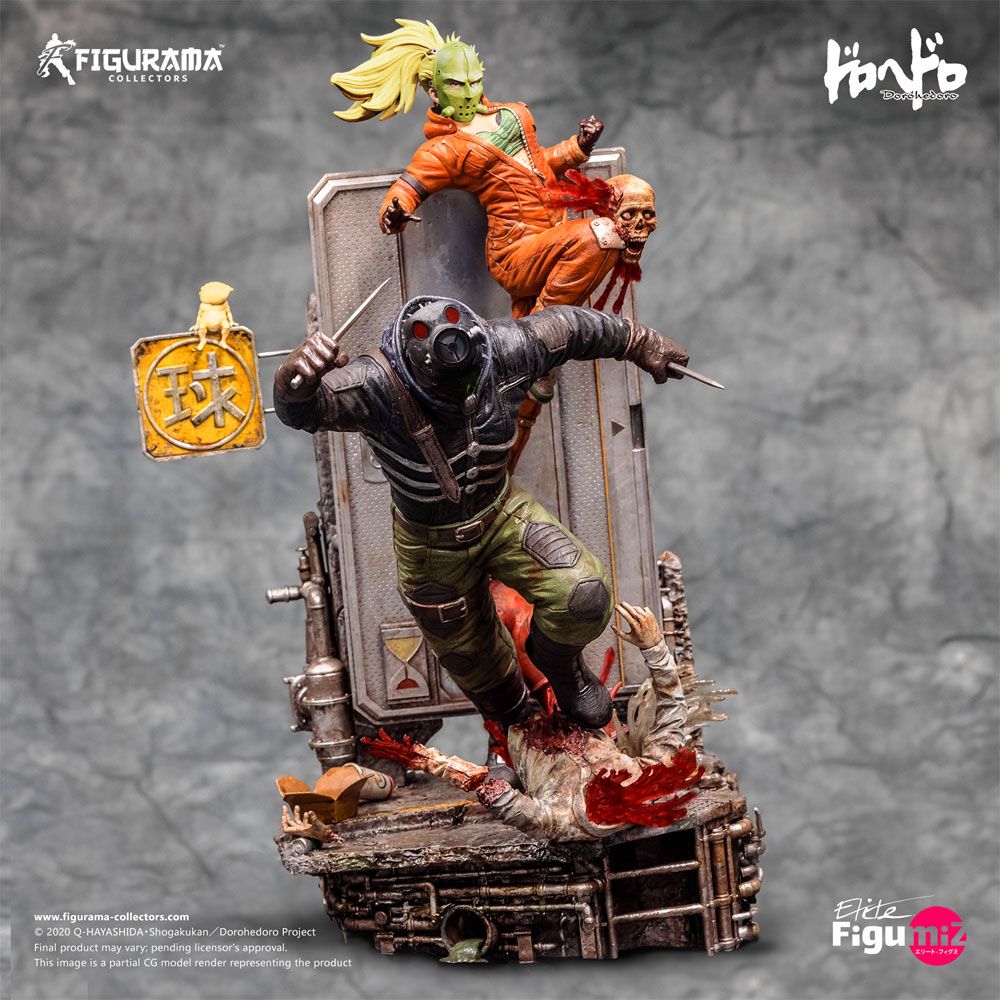 Dorohedoro Elite FigumiZ Diorama 1/8 Caimano e Nikaido 37 cm