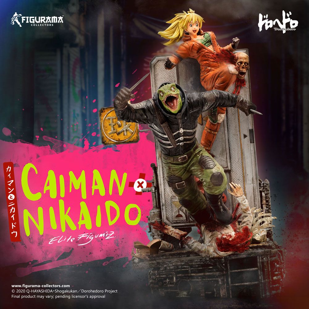 Dorohedoro Elite FigumiZ Diorama 1/8 Caimano e Nikaido 37 cm