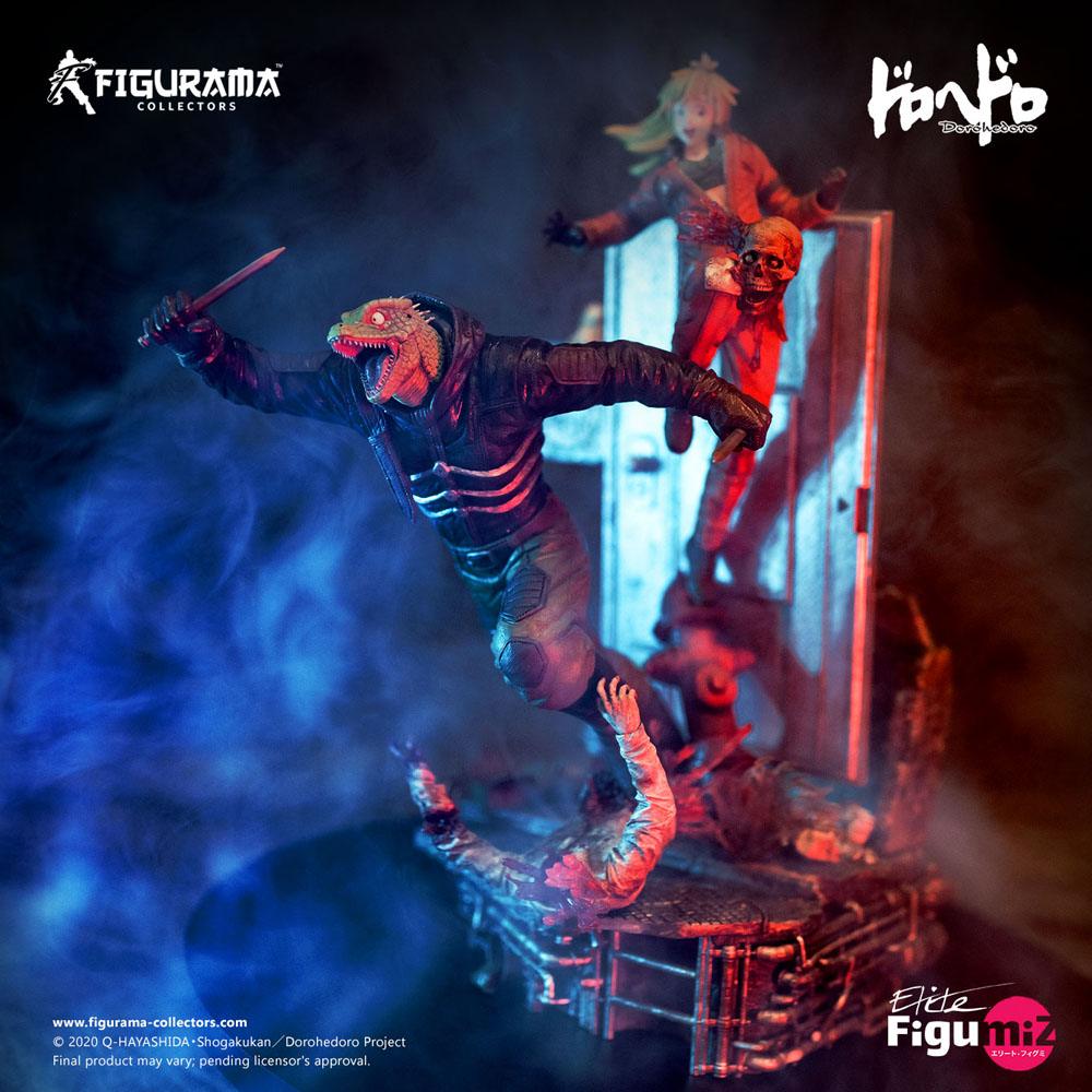 Dorohedoro Elite FigumiZ Diorama 1/8 Caimano e Nikaido 37 cm