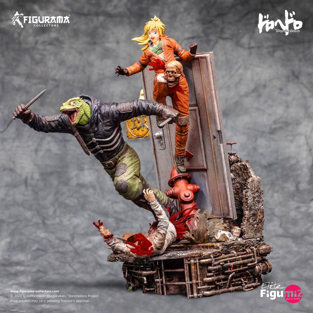 Dorohedoro Elite FigumiZ Diorama 1/8 Caimano e Nikaido 37 cm