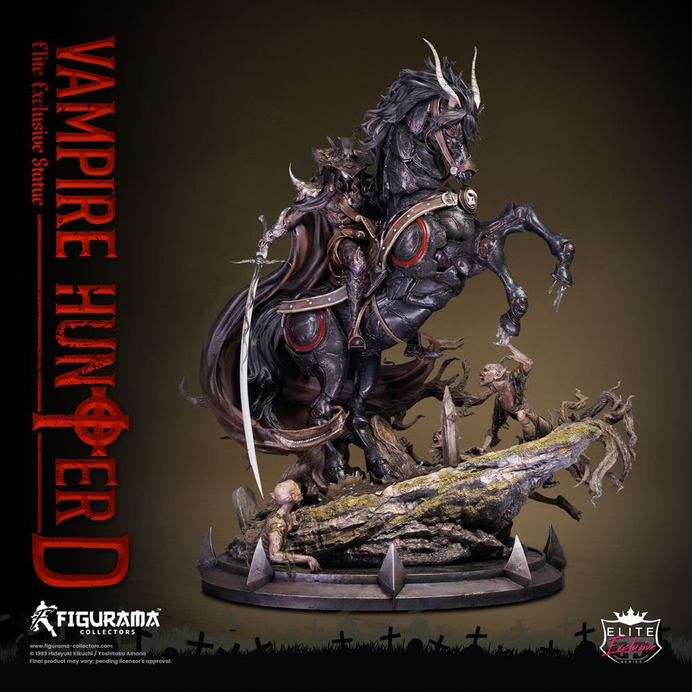 Statua esclusiva di Vampire Hunter D Elite 1/6 D a cavallo 79 cm