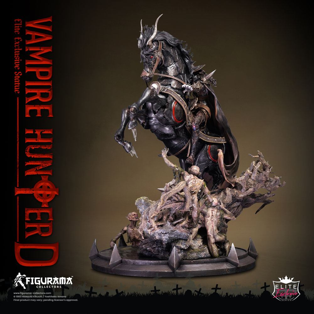 Statua esclusiva di Vampire Hunter D Elite 1/6 D a cavallo 79 cm