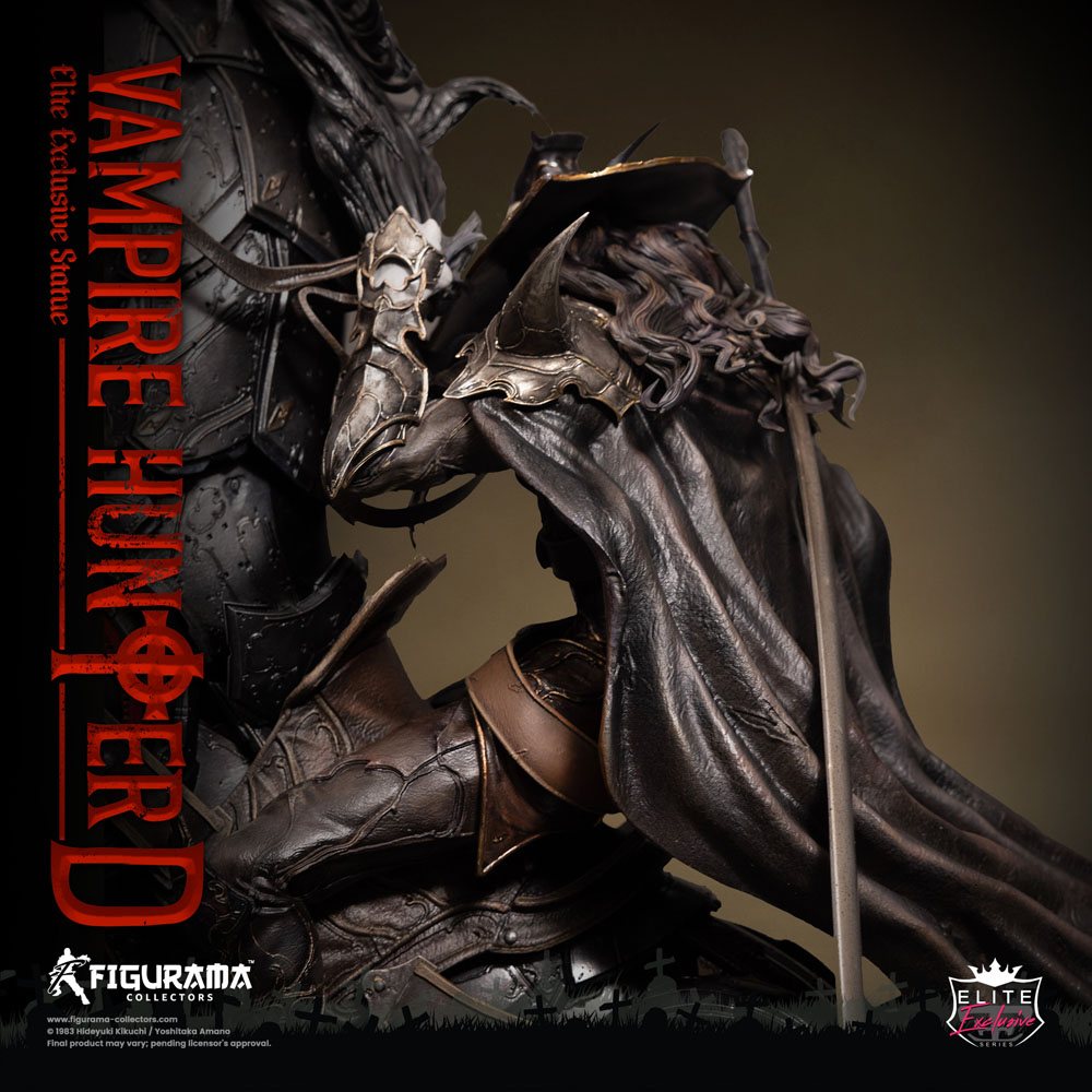 Statua esclusiva di Vampire Hunter D Elite 1/6 D a cavallo 79 cm