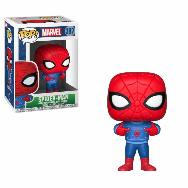 Fumetti Marvel POP! Bobble-head in vinile Marvel Holiday Spider-Man (maglione brutto) 9 cm