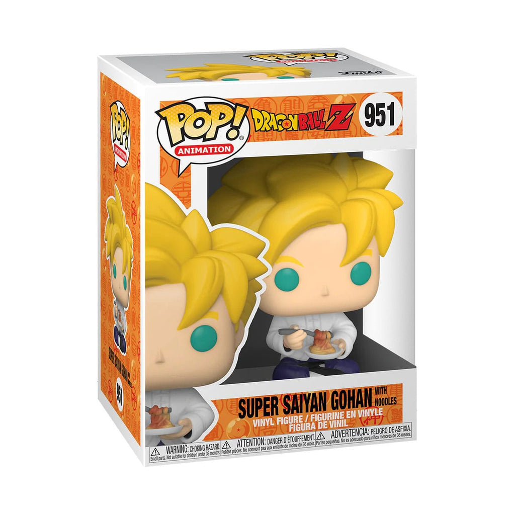 Dragon Ball Z POP! Figura in vinile di animazione Super Saiyan Gohan con spaghetti 9 cm