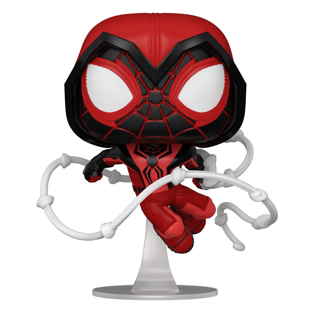 POP! di Spider-Man della Marvel Figura in vinile di Miles Morales, tuta rossa, 9 cm