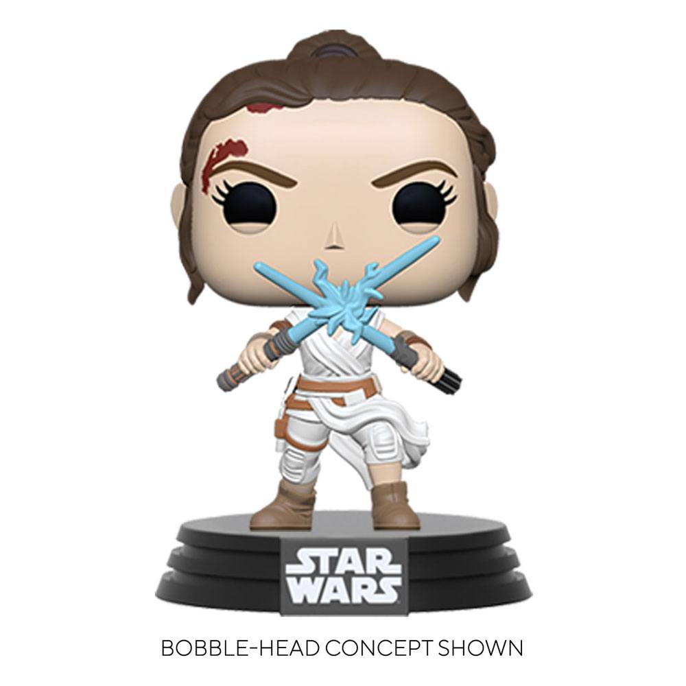 Star Wars Episode IX POP! Movies Vinyl Figure Rey with 2 Light Sabers 9 cm