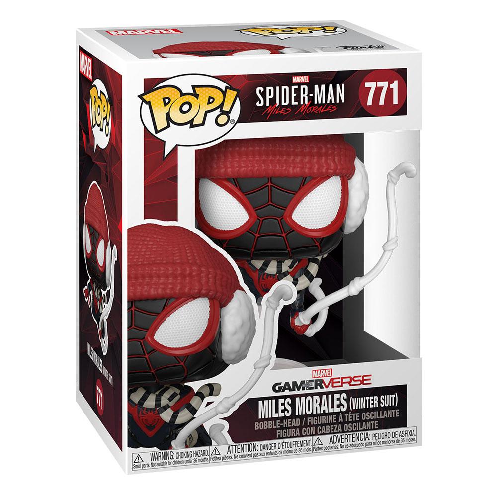 Spider-Man POP Marvel! Games Vinyl Figure Miles Morales Winter Suit 9 cm