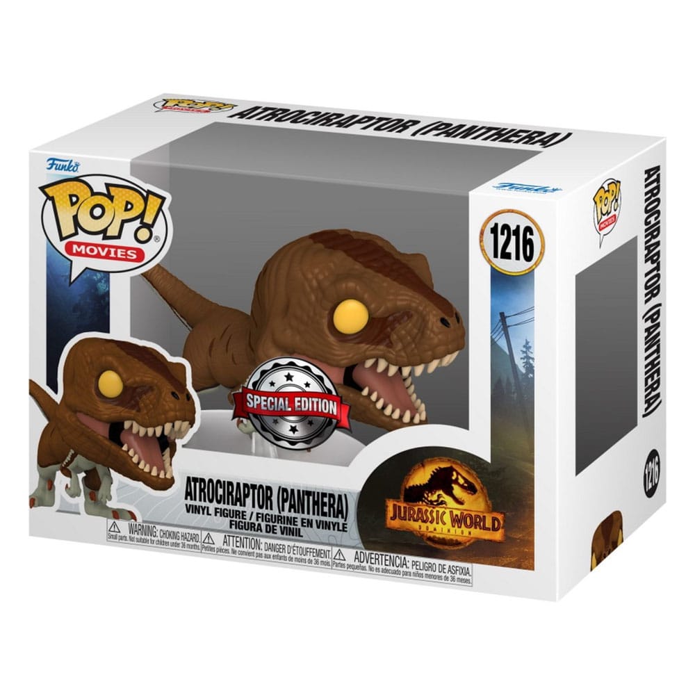 Jurassic Park POP! Figura in vinile del film Atrociraptor (Panthera) esclusiva 9 cm