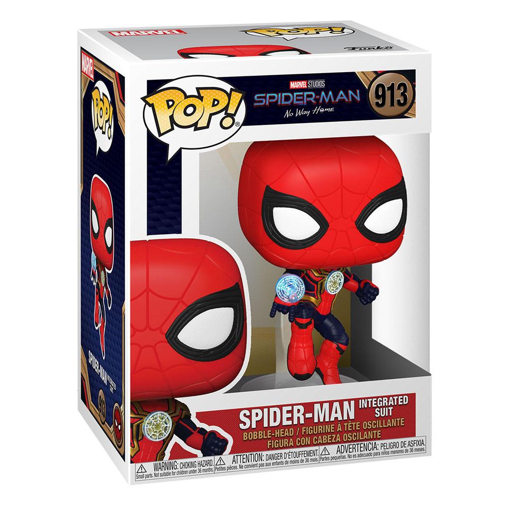 Spider-Man: No Way Home POP! Figura in vinile Spider-Man (tuta integrata) 9 cm