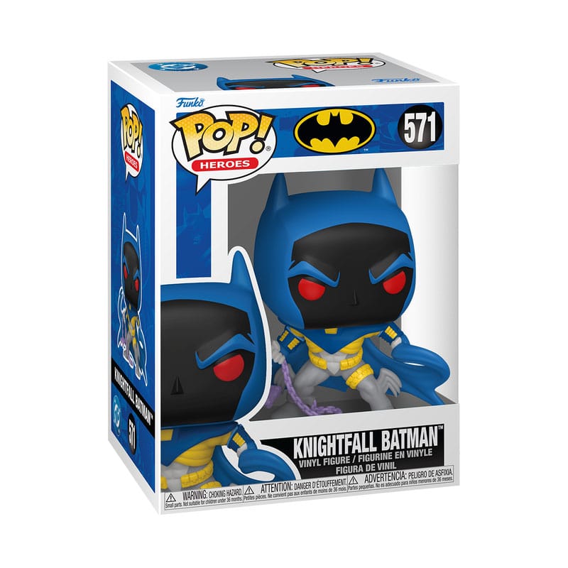 DC Thru The Years POP! Heroes Vinyl Figures Knightfall Batman(90's) 9 cm