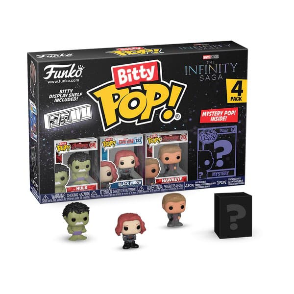 Marvel Bitty POP! Confezione da 4 personaggi in vinile Hulk da 2,5 cm
