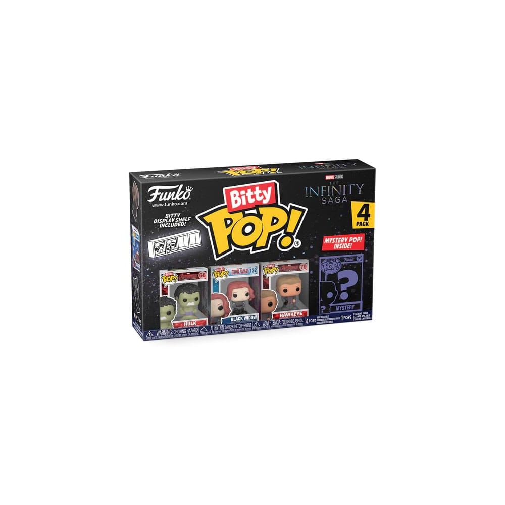 Marvel Bitty POP! Confezione da 4 personaggi in vinile Hulk da 2,5 cm