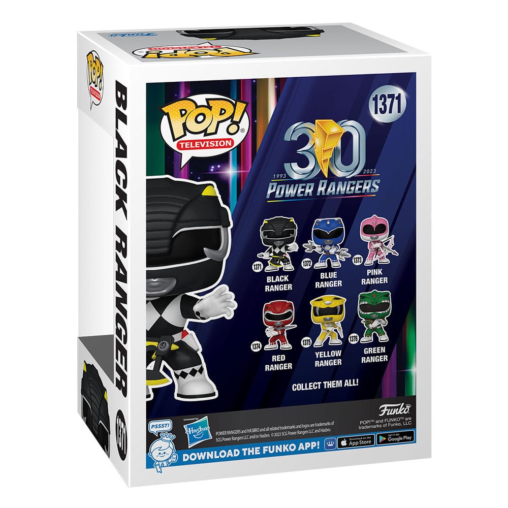 Power Rangers 30th POP! Black Ranger TV Vinyl Figure 9 cm
