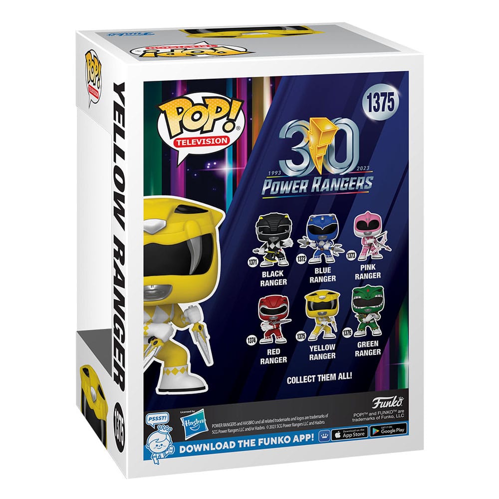 Power Rangers 30th POP! TV Yellow Ranger Vinyl Figure 9 cm