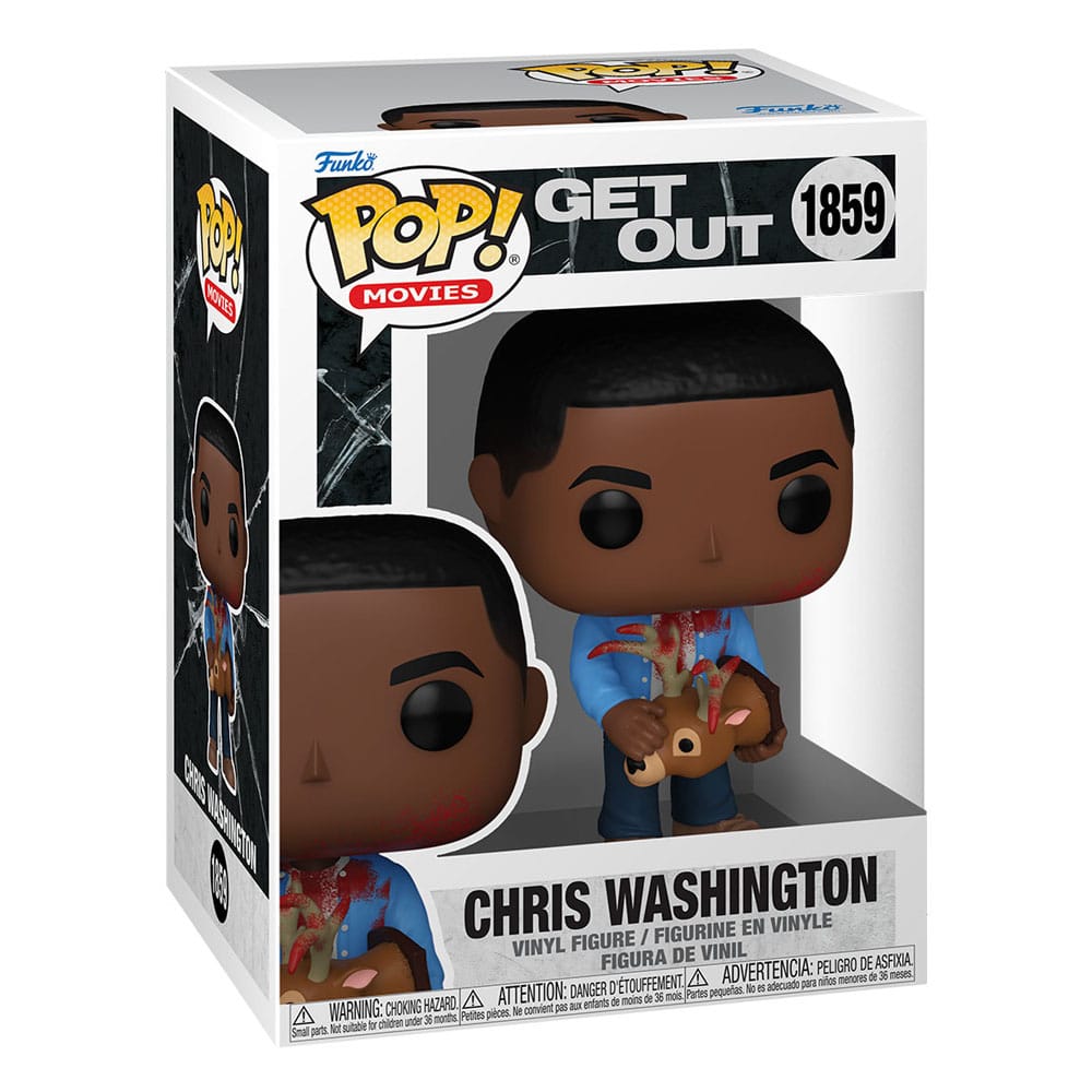 Jordan Peele POP! Figura in vinile del film Scappa - Chris Washington con cervo 9 cm