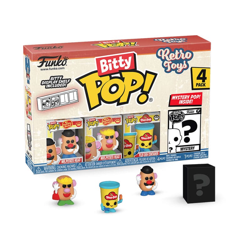 Giocattoli retrò Bitty POP! Confezione da 4 personaggi in vinile Mr. Potato Head da 2,5 cm
