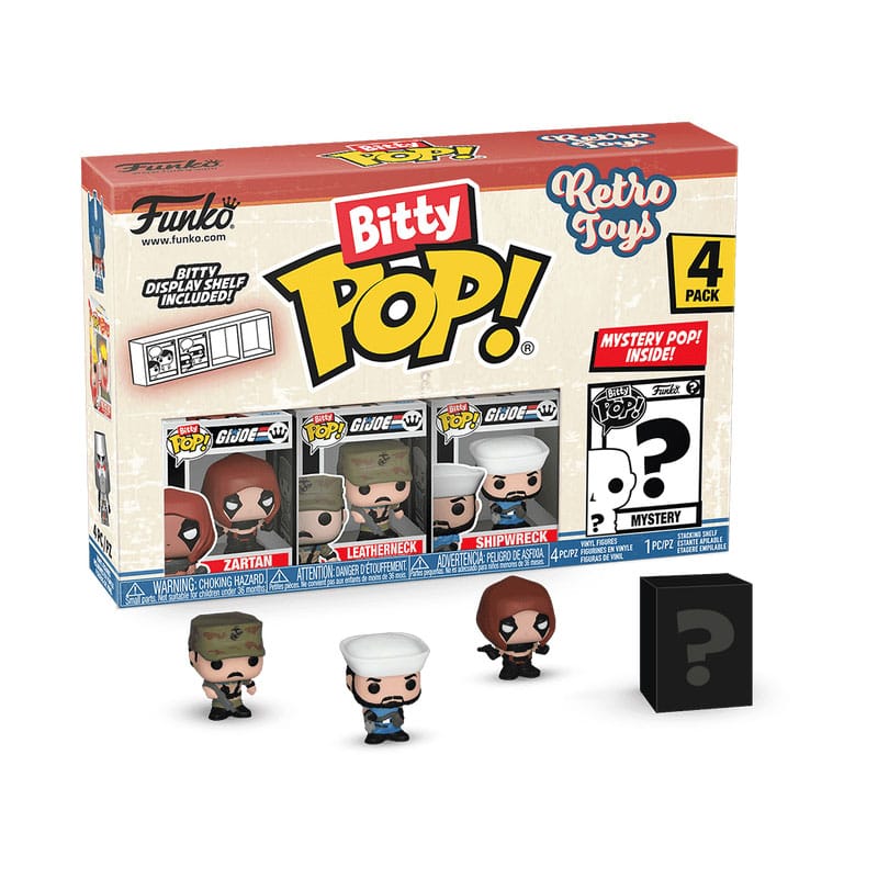 Giocattoli retrò Bitty POP! Confezione da 4 personaggi in vinile GI Joe 2,5 cm