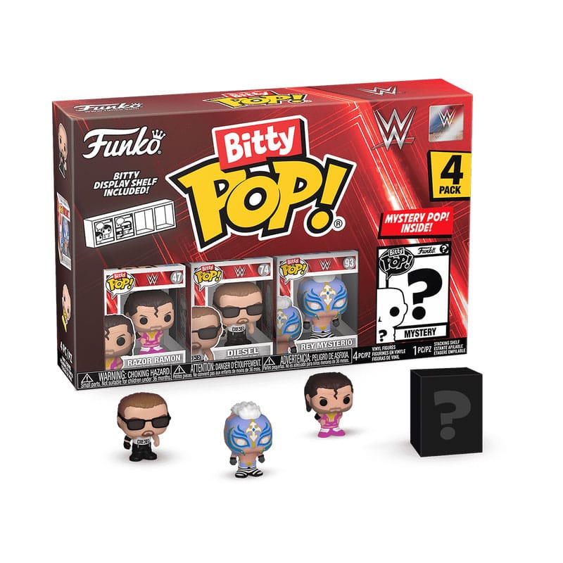 WWE Bitty POP! Confezione da 4 statuette in vinile Razor Ramon 2,5 cm
