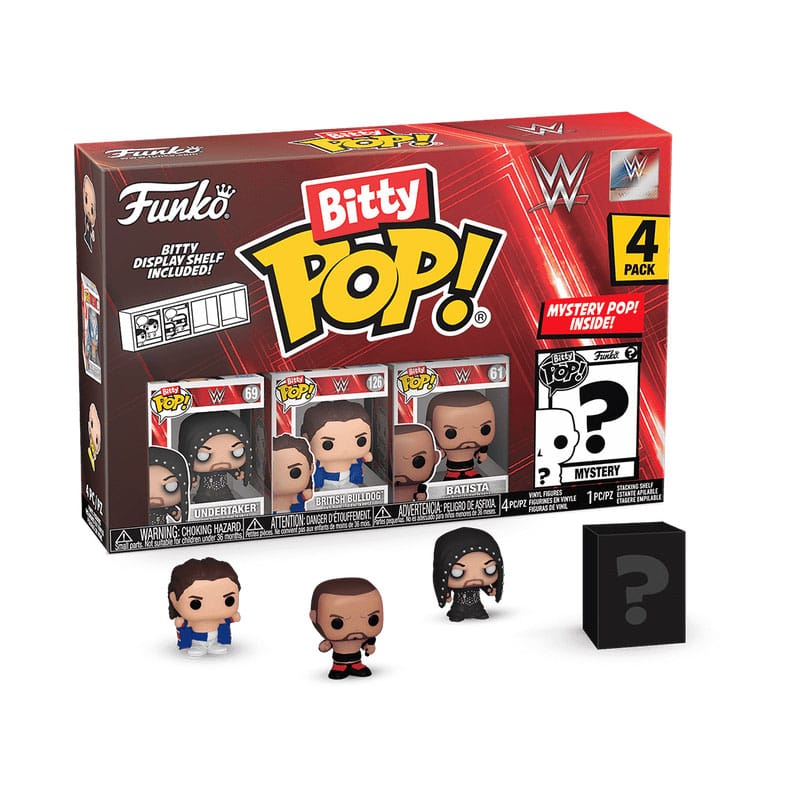 WWE Bitty POP! Confezione da 4 statuette in vinile The Undertaker 2,5 cm