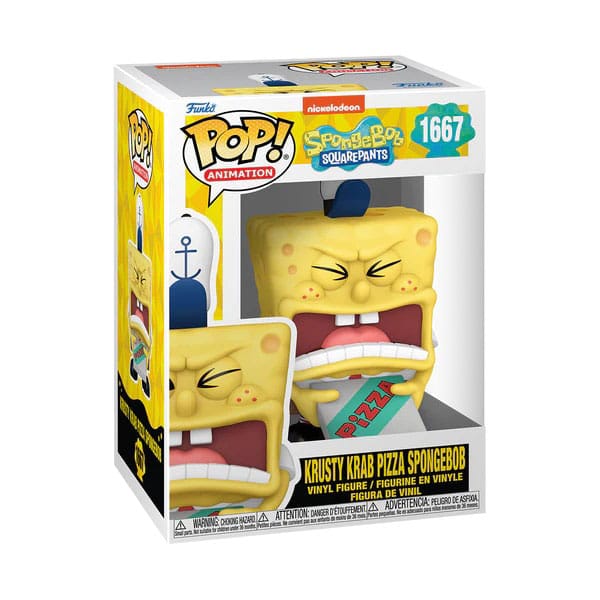 SpongeBob SquarePants 25° anniversario POP! Figura in vinile SB con pizza 9 cm
