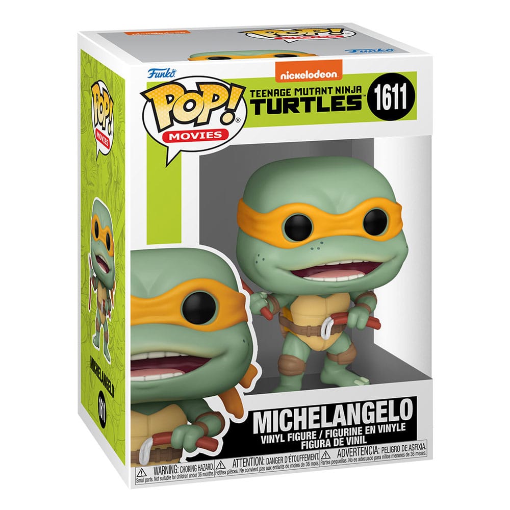 Le Tartarughe Ninja POP! Figura in vinile di Michelangelo Sausage Link Nunchaku 9 cm