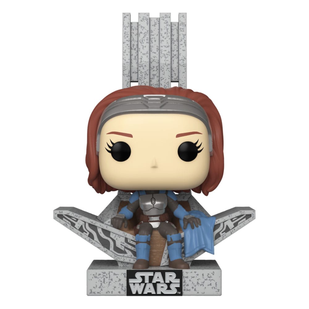 Star Wars: Il Mandaloriano POP! Figura in vinile deluxe Bo Katan con trono 9 cm