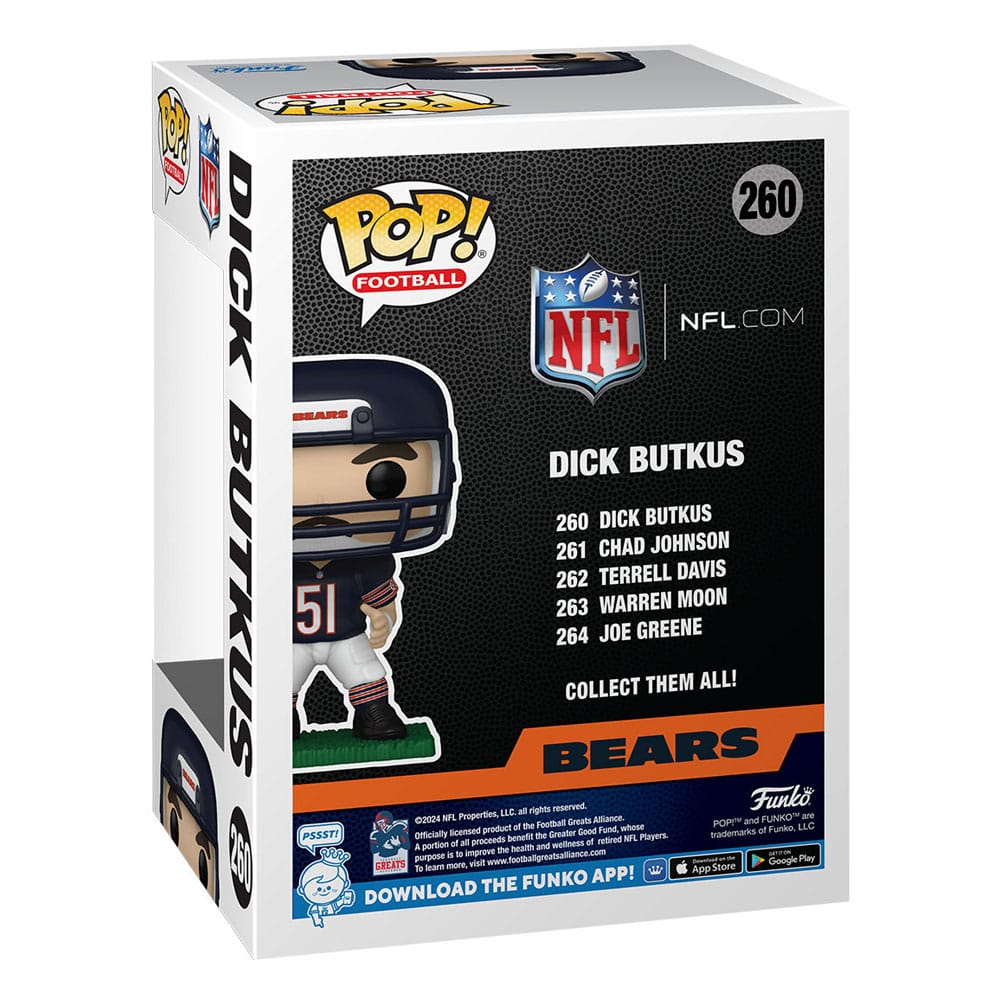 NFL: le leggende POP! Figura in vinile sportiva Bears - Dick Butkus 9 cm