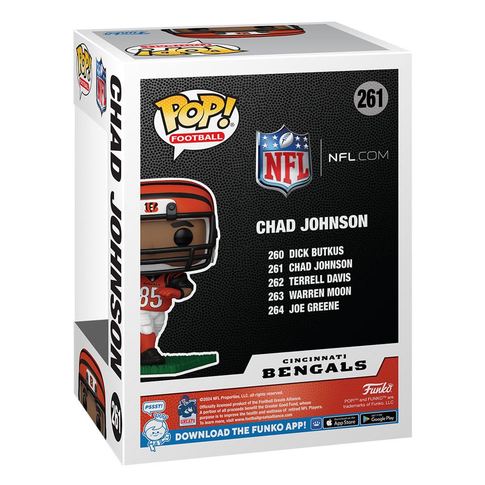 NFL: le leggende POP! Figura sportiva in vinile Bengals - Chad Johnson (85) 9 cm