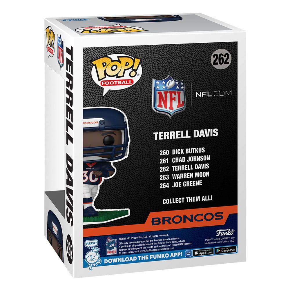 NFL: le leggende POP! Figura in vinile sportiva Broncos - Terrell Davis 9 cm