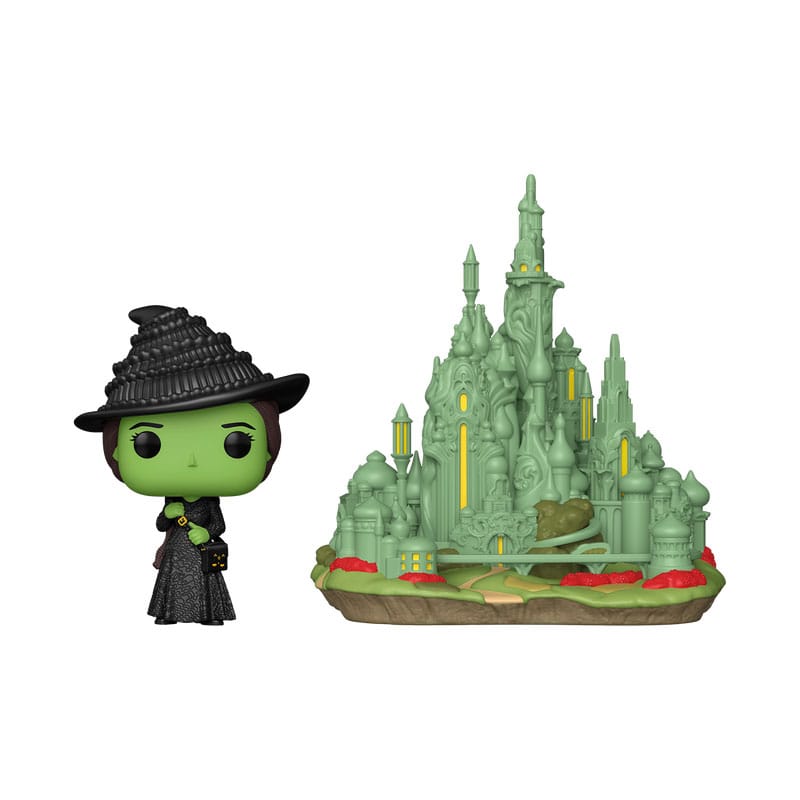 POP malvagio! Figura in vinile Town Elphaba con la Città di Smeraldo 9 cm