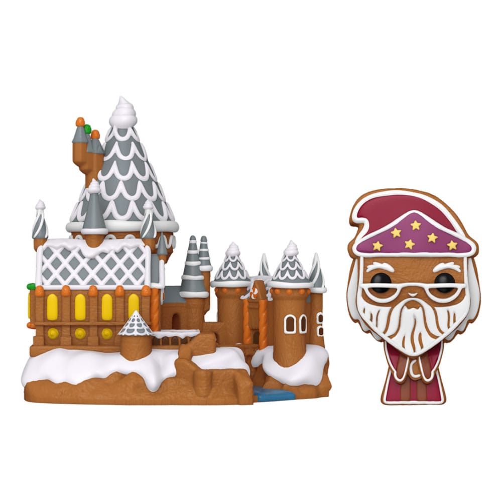 Harry Potter POP! Figura in vinile Town Silente e Hogwarts 9 cm