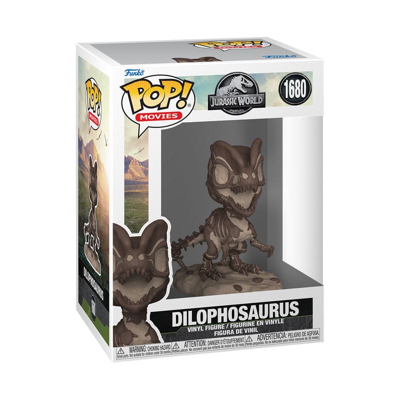 Jurassic Park Fossil POP! Figura in vinile del film Dilophosaurus 9 cm