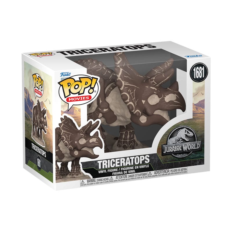 Jurassic Park Fossil POP! Figura in vinile del film Triceratopo 9 cm