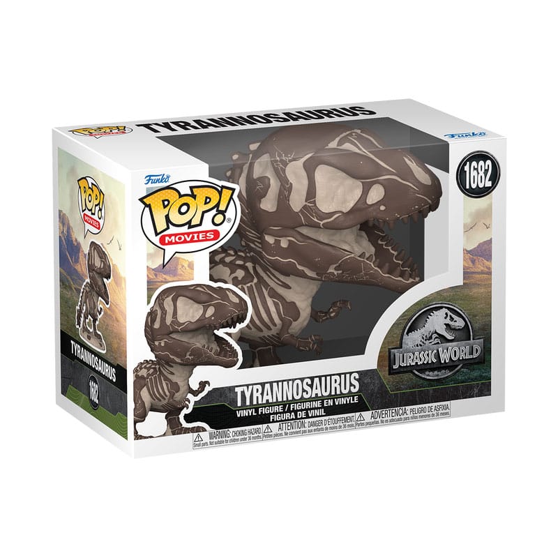 Jurassic Park Fossil POP! Figura in vinile del film Tirannosauro 9 cm
