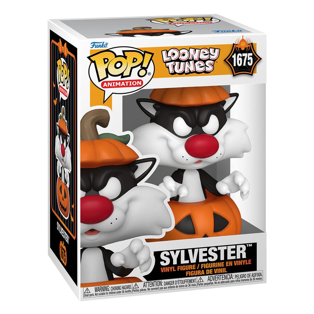 Looney Tunes POP! Figura in vinile televisiva di Halloween Sylvester con zucca 9 cm